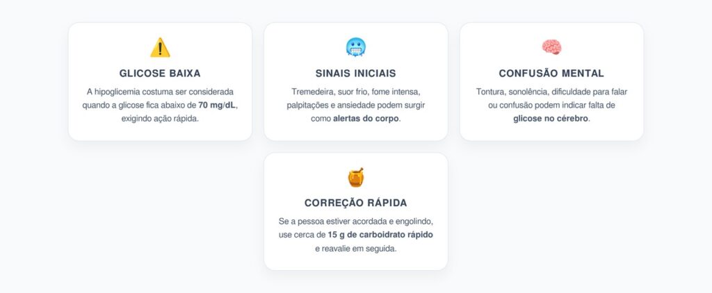 Hipoglicemia: Sinais de Queda de Açúcar que Podem Piorar Rápido
