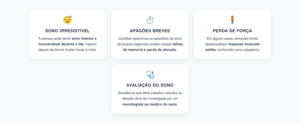 Narcolepsia: Sono Incontrolável Durante o Dia e Apagões Repentinos