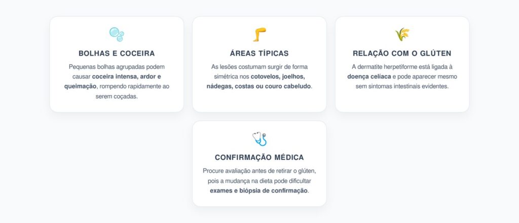 Dermatite Herpetiforme: Bolhas que Coçam nos Cotovelos, Joelhos e Nádegas