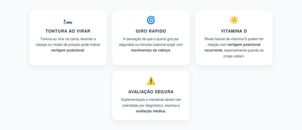 Tontura ao Virar na Cama: Vitamina D e Vertigem Posicional Recorrente