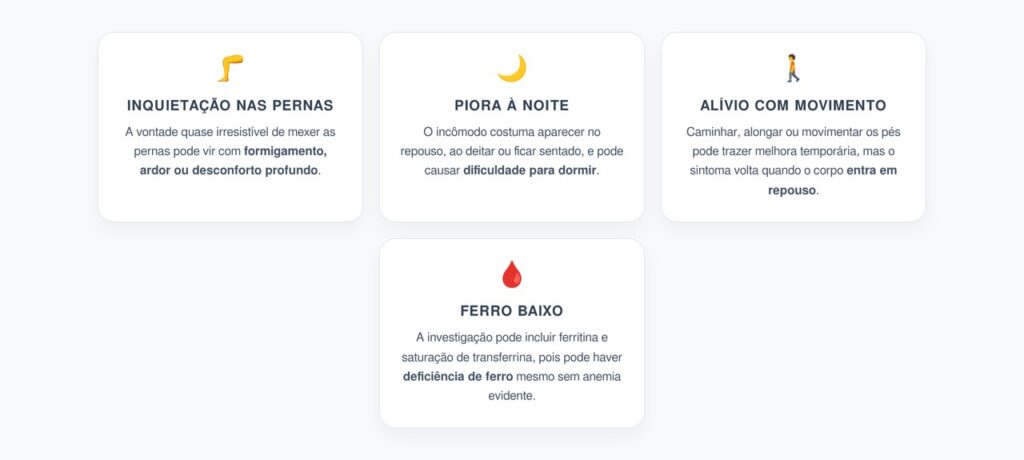 Pernas Inquietas à Noite: Sinais que Podem Indicar Falta de Ferro