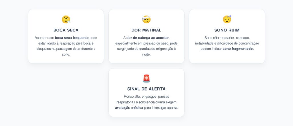 Boca Seca e Dor de Cabeça ao Acordar Podem Indicar Apneia do Sono