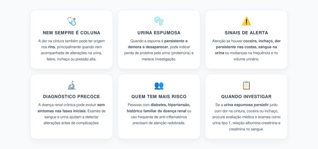 Urina Espumosa e Dor na Cintura: Sinais dos Rins Que Merecem Atenção