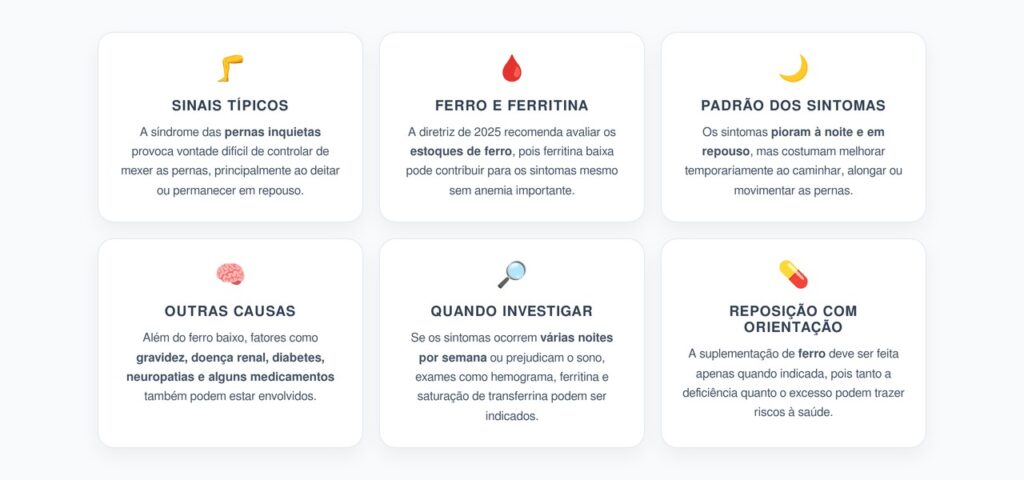 Pernas Inquietas à Noite: Quando o Ferro Baixo Pode Estar por Trás dos Sintomas