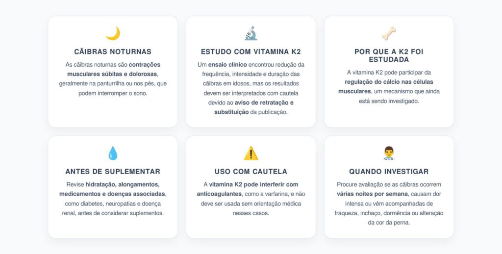 Cãibras Noturnas em Idosos: O Que o Estudo Sobre Vitamina K2 Mostrou