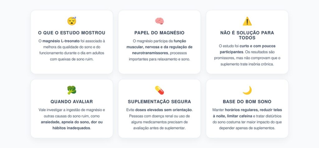 Magnésio para Dormir Melhor: O Que o Estudo com L-Treonato Mostrou Sobre a Qualidade do Sono