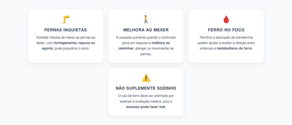 Pernas Inquietas à Noite: O Papel do Ferro no Sono Agitado