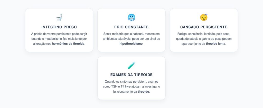 Prisão de Ventre com Frio e Cansaço: Sinais de Tireoide Lenta