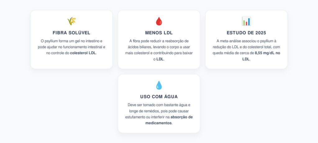 Psyllium para Colesterol Alto: Fibra que Pode Ajudar a Reduzir o LDL
