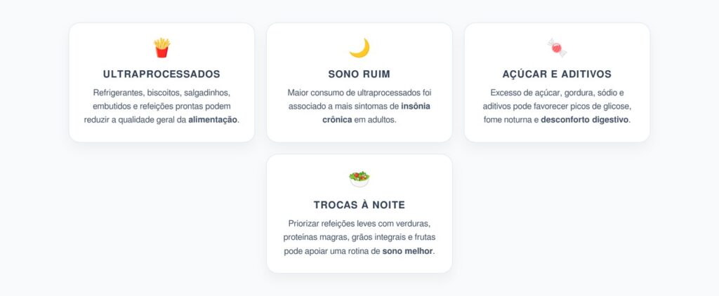 Insônia e Ultraprocessados: Como a Alimentação Pode Piorar o Sono
