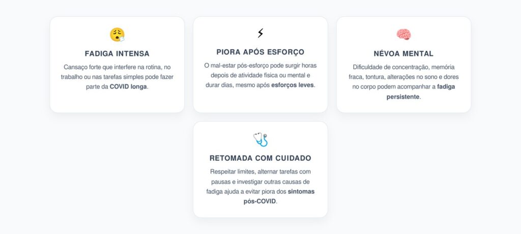 Cansaço Pós-Esforço na COVID Longa: Sinais que Merecem Atenção