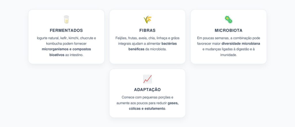 Alimentos Fermentados e Fibras para Transformar a Microbiota Intestinal