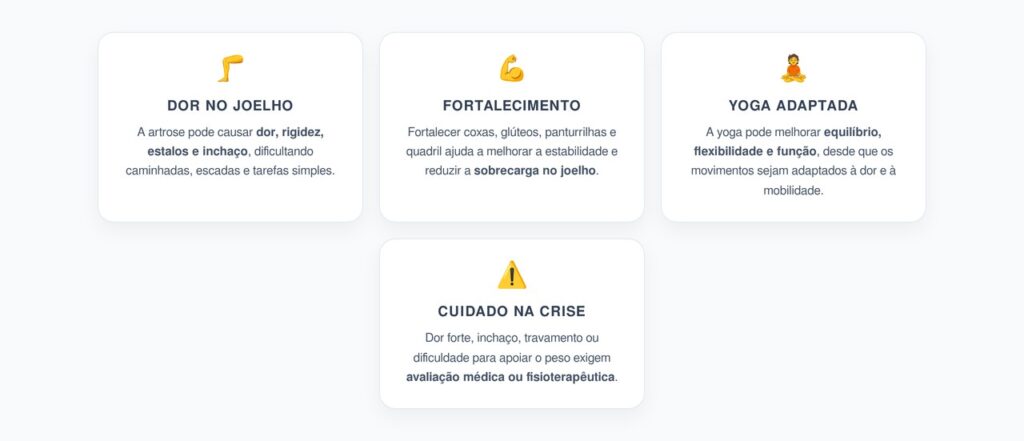 Artrose no Joelho: Yoga e Fortalecimento para Reduzir Dor e Rigidez