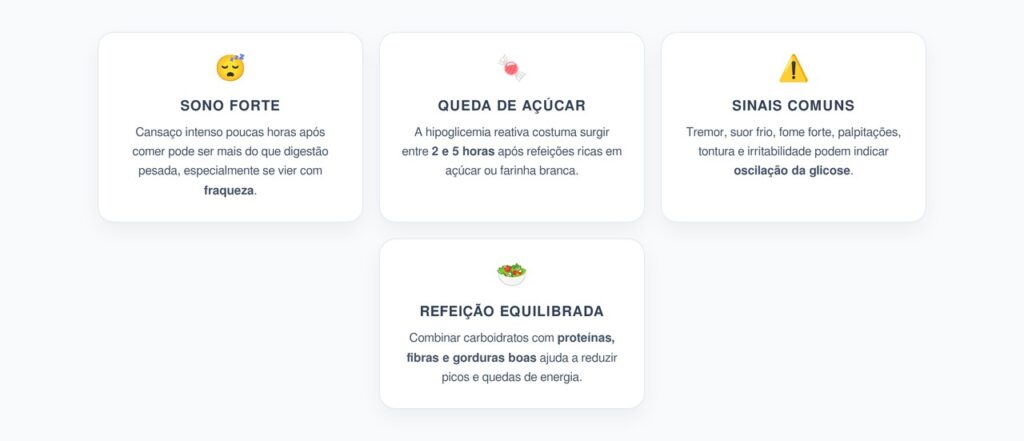 Moleza Após Comer: Sinais de Hipoglicemia Reativa