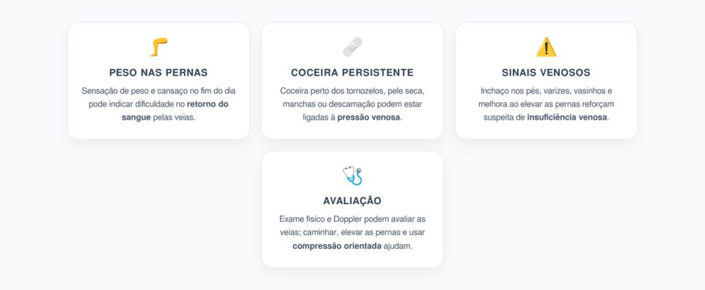 Coceira e Peso nas Pernas: Sinais de Insuficiência Venosa