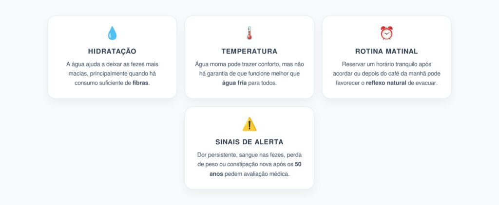 Água Morna ou Fria: O Que Realmente Ajuda o Intestino Pela Manhã