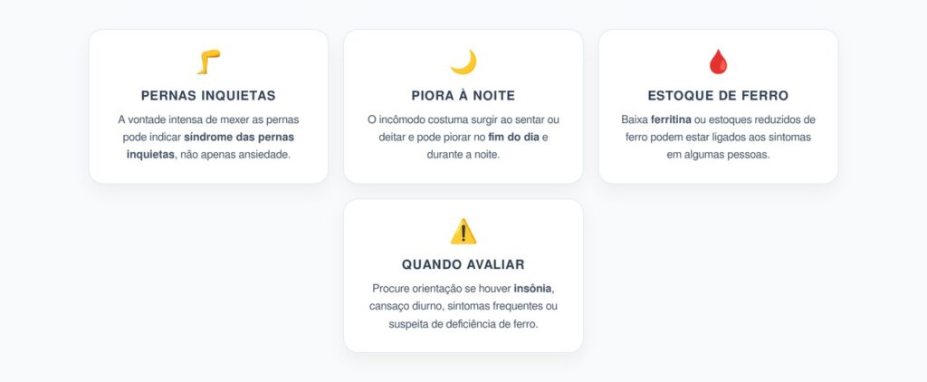 Pernas Inquietas à Noite: Sinal Pode Ter Relação com Falta de Ferro