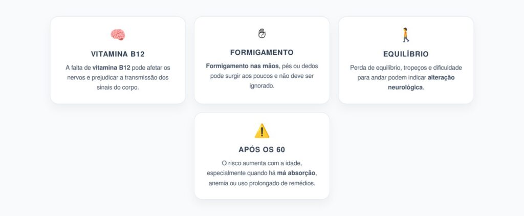 Formigamento nas Mãos e Perda de Equilíbrio: Alerta de Falta de Vitamina B12