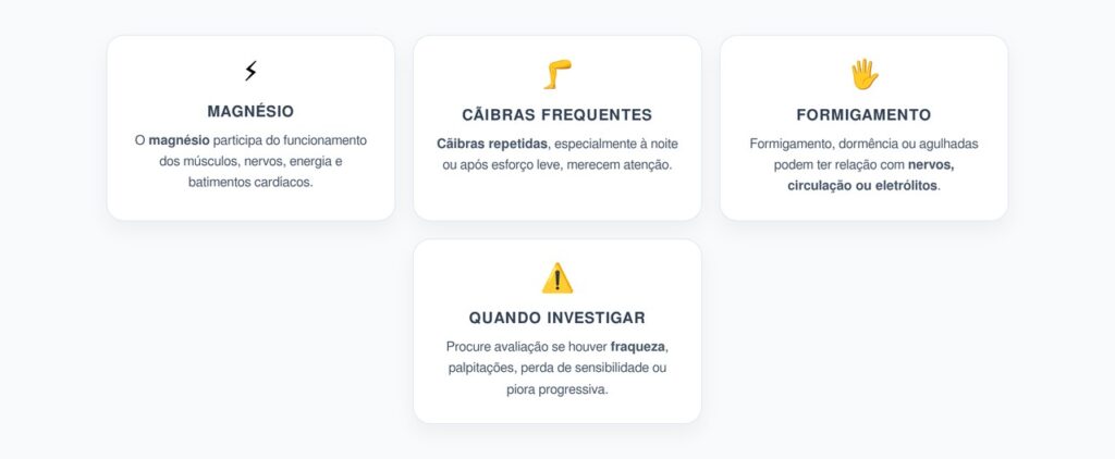 Cãibras e Formigamento: Nem Sempre É Falta de Magnésio