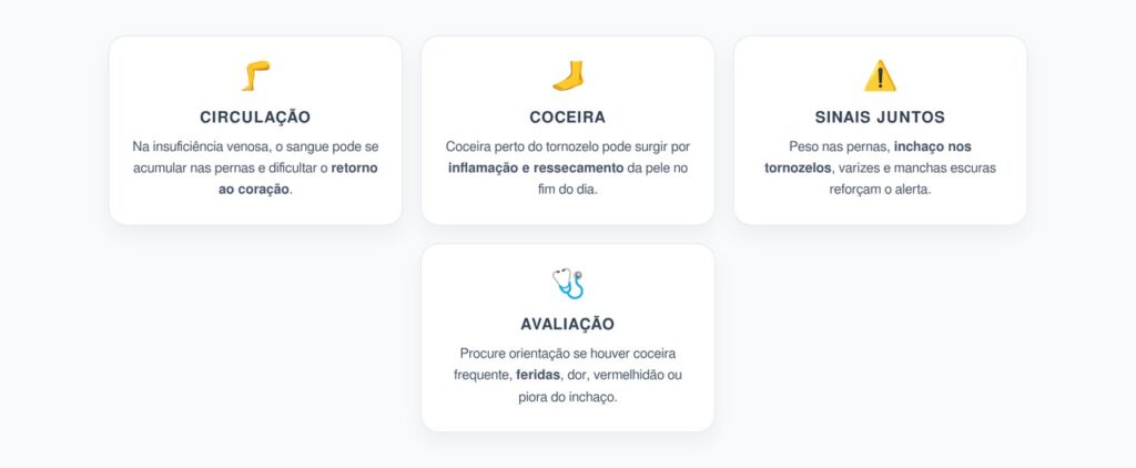 Coceira no Tornozelo no Fim do Dia: Sinal de Insuficiência Venosa