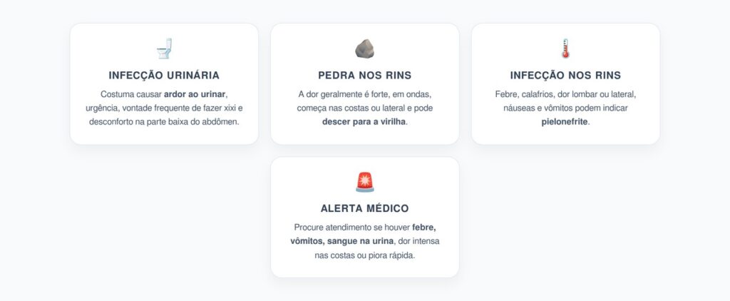 Dor ao Urinar e Cólica nas Costas: Infecção, Pedra ou Rim?