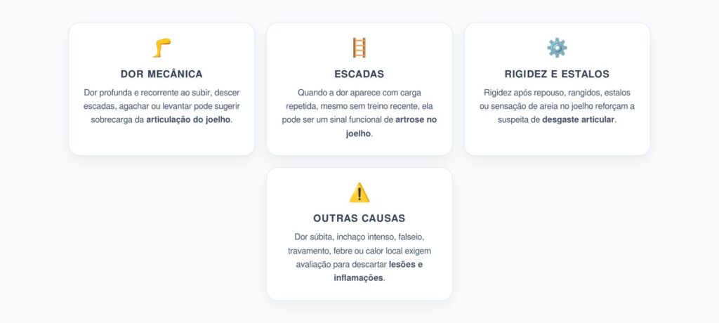 Dor no Joelho ao Subir Escadas: Sinal Mecânico que Pode Indicar Artrose