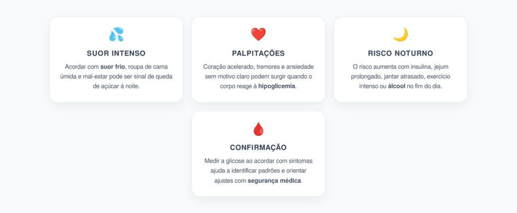 Hipoglicemia Noturna: Sinais de Queda de Açúcar Durante o Sono