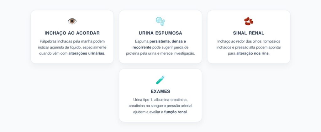Pálpebras Inchadas e Urina Espumosa: Sinais de Alerta nos Rins