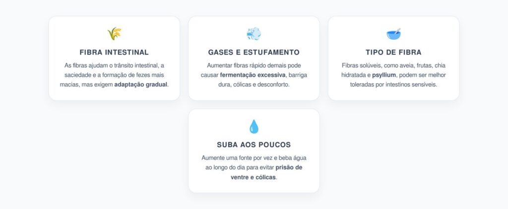Fibra Demais de Uma Vez: Como Evitar Gases e Estufamento