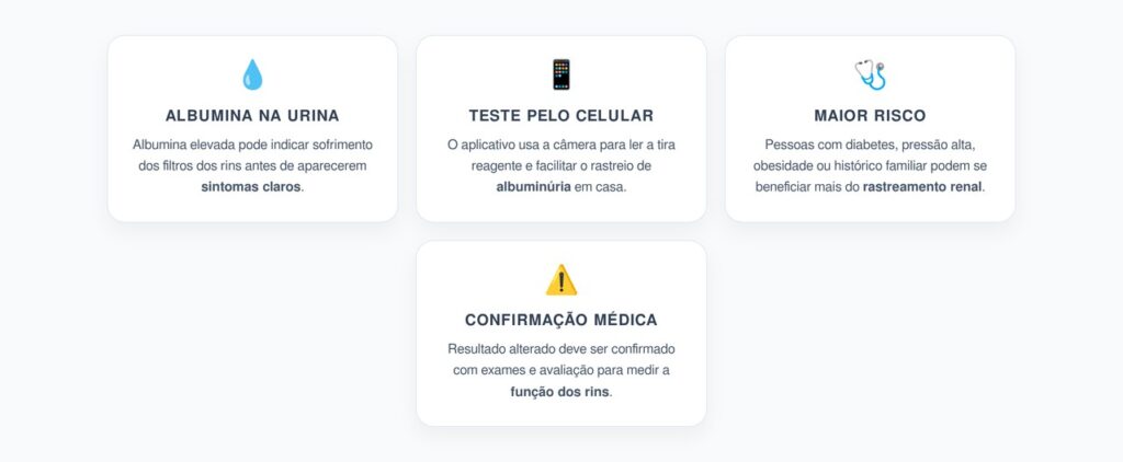 Teste de Albumina pelo Celular: Rastreio Caseiro para Rins em Risco
