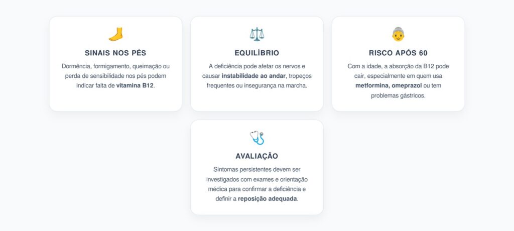 Dormência nos Pés Após os 60: O Alerta da Falta de Vitamina B12