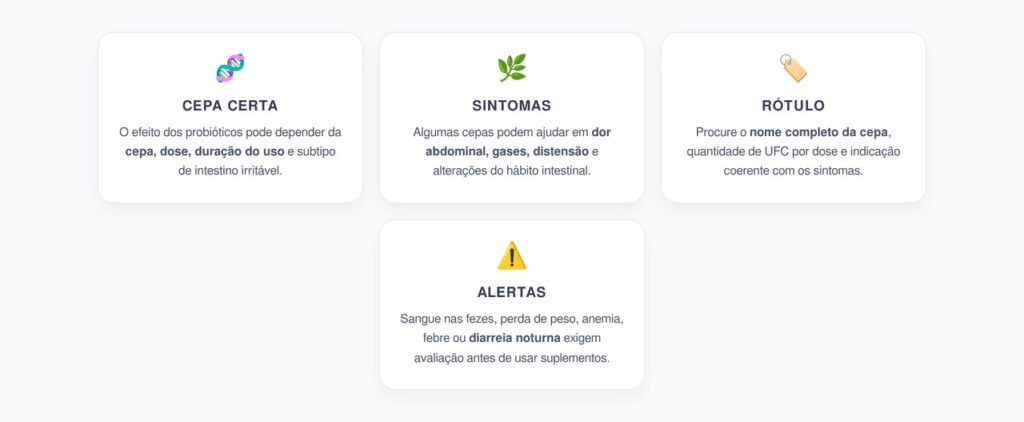 Probióticos para Intestino Irritável: A Cepa Pode Fazer Diferença