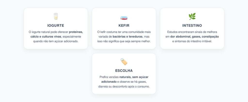 Iogurte ou Kefir: Fermentados que Podem Ajudar a Saúde Intestinal