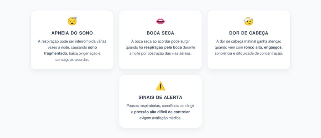Boca Seca e Dor de Cabeça ao Acordar: Sinais que Podem Indicar Apneia do Sono