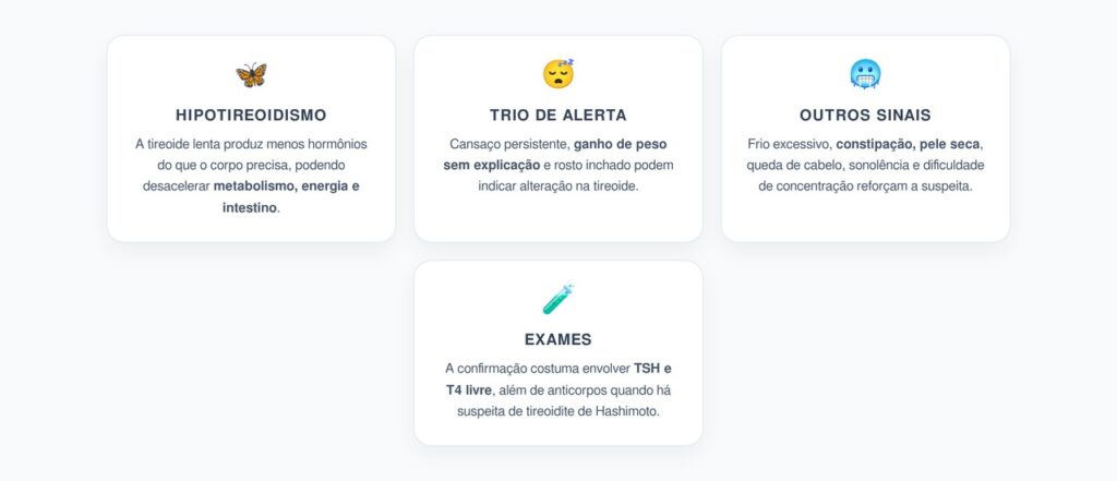 Tireoide Lenta: Cansaço, Ganho de Peso e Rosto Inchado