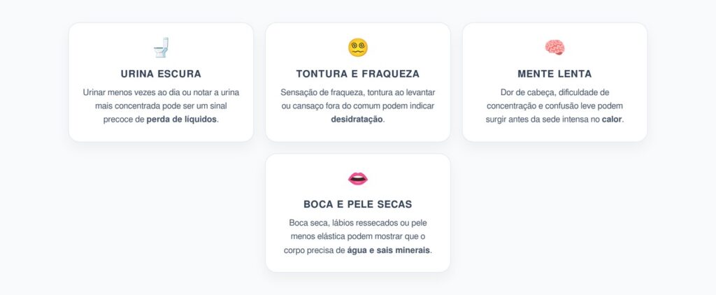 5 Sinais de Desidratação que Surgem Antes da Sede no Calor