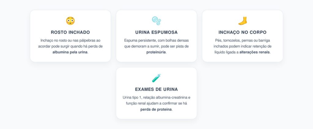 Rosto Inchado e Urina Espumosa: Sinais de Perda de Proteína pelos Rins