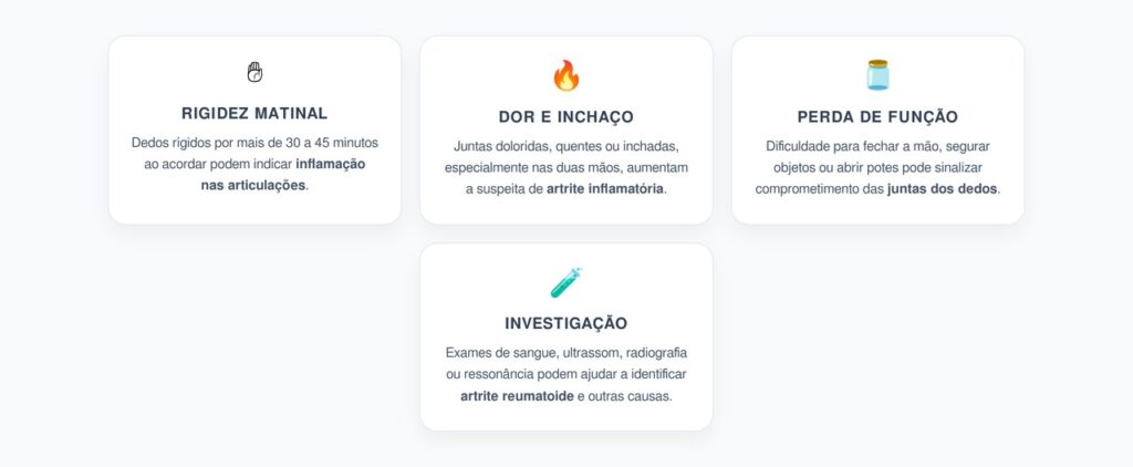 Dedos Rígidos Pela Manhã: Quando Pode Ser Inflamação nas Articulações