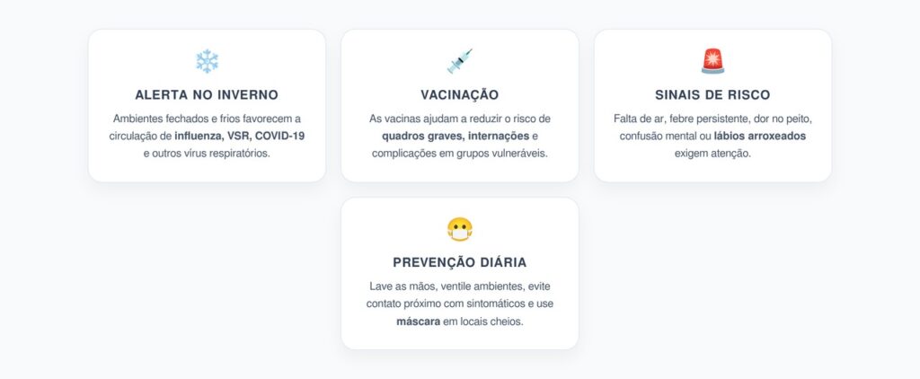 Vírus Respiratórios no Inverno: Gripe, VSR e COVID-19 em Alerta