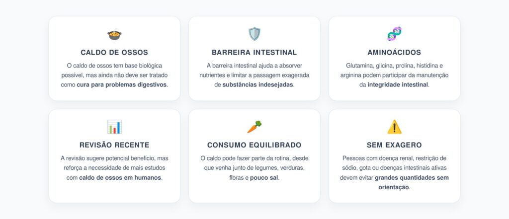 Caldo de Ossos e Barreira Intestinal: O Que a Ciência Realmente Sugere