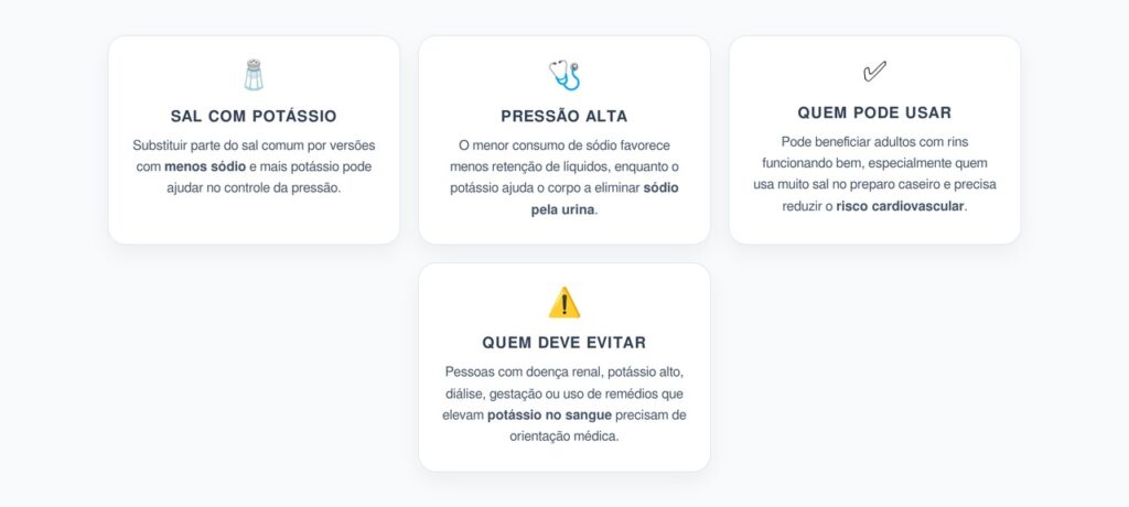 Sal com Potássio e Pressão Alta: Quem Pode Usar e Quem Deve Evitar