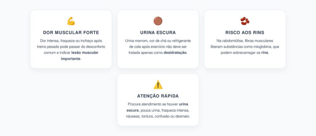 Dor Muscular Forte e Urina Escura: Alerta de Rabdomiólise Após Treino
