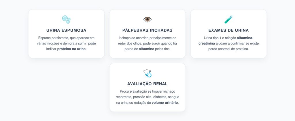 Urina Espumosa e Pálpebras Inchadas: Sinais de Perda de Proteína pelos Rins
