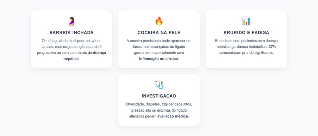 Gordura no Fígado: Barriga Inchada e Coceira na Pele Podem Ser Sinais de Alerta