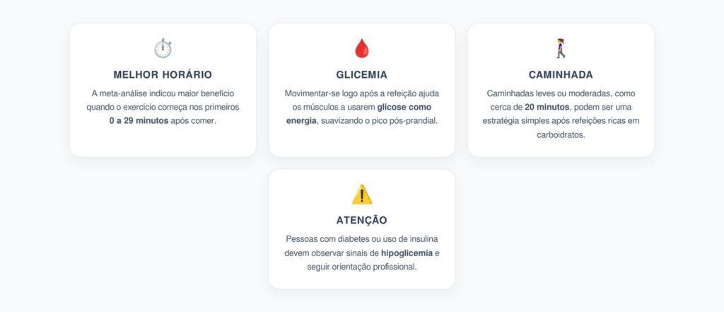 Exercício Após a Refeição: Melhor Horário para Controlar a Glicose