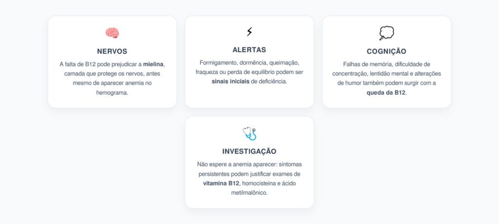 Sinais Neurológicos da Deficiência de B12 Antes da Anemia
