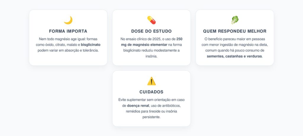 Magnésio Bisglicinato para Sono: A Forma que Reduziu a Insônia em 2025