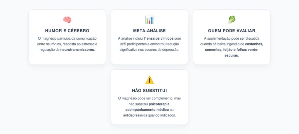 Magnésio e Depressão: O Efeito Visto nos Sintomas Depressivos