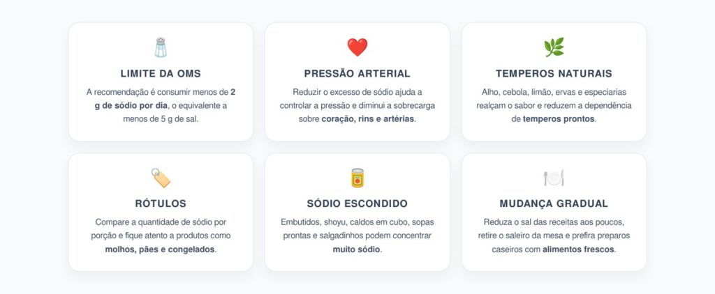 Menos Sal, Mais Saúde: Como Reduzir Sódio e Proteger a Pressão