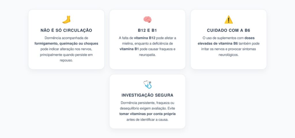 Dormência nos Pés: Deficiência de B12 ou B1 e o Risco do Excesso de B6